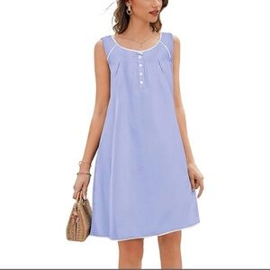 Blue lace cottage core dress